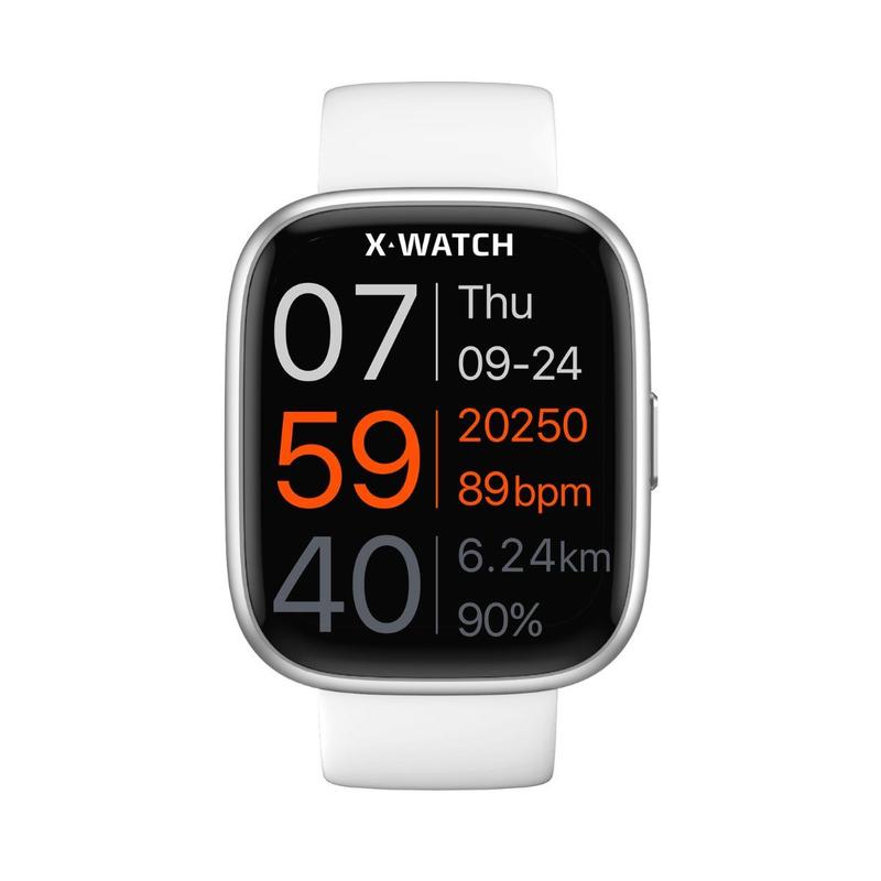 Smartwatch X-Watch XSWUQPI007A Pulseira Branca Alexa IP68 - XWATCH